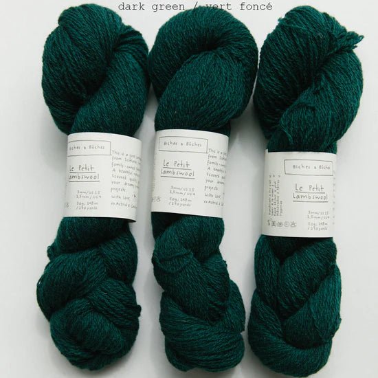 Biches &amp; Buches Le Petit Lambswool - Biches &amp; Buches - Dark Green - The Little Yarn Store