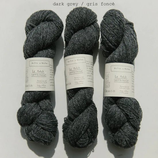 Biches &amp; Buches Le Petit Lambswool - Biches &amp; Buches - Dark Grey - The Little Yarn Store