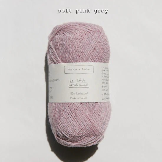 Biches &amp; Buches Le Petit Lambswool - Biches &amp; Buches - Soft Pink Grey - The Little Yarn Store