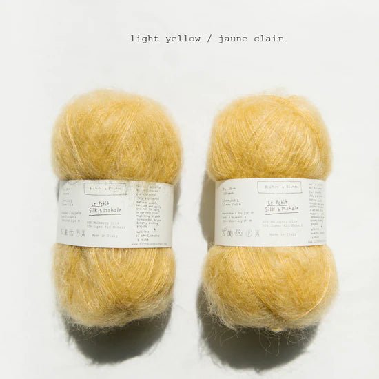 Biches &amp; Buches Le Petit Silk &amp; Mohair - Light Yellow - 2 Ply - Biches &amp; Buches - The Little Yarn Store