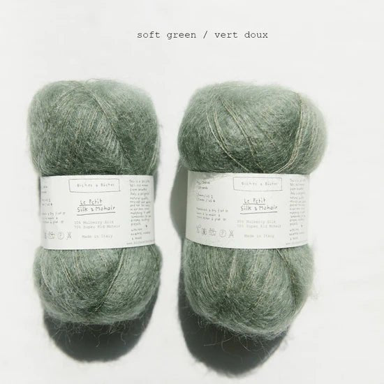 Biches &amp; Buches Le Petit Silk &amp; Mohair - Soft Green - 2 Ply - Biches &amp; Buches - The Little Yarn Store