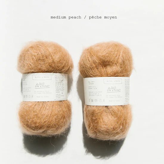 Biches &amp; Buches Le Petit Silk &amp; Mohair - Medium Peach - 2 Ply - Biches &amp; Buches - The Little Yarn Store