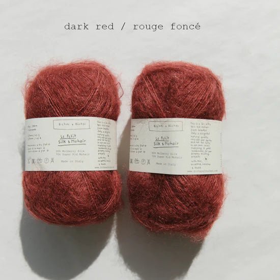 Biches &amp; Buches Le Petit Silk &amp; Mohair - Dark Red - 2 Ply - Biches &amp; Buches - The Little Yarn Store