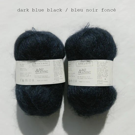 Biches &amp; Buches Le Petit Silk &amp; Mohair - Dark Blue Black - 2 Ply - Biches &amp; Buches - The Little Yarn Store