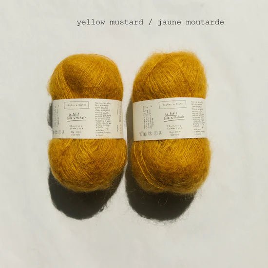 Biches &amp; Buches Le Petit Silk &amp; Mohair - Yellow Mustard - 2 Ply - Biches &amp; Buches - The Little Yarn Store