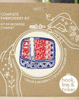 Canned Sardines Complete Embroidery Kit - Hook, Line, & Tinker Embroidery Kits - The Little Yarn Store
