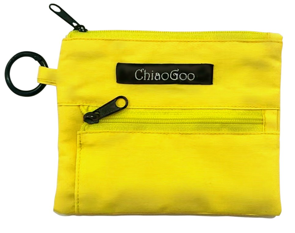 ChiaoGoo Accessory Pouches - Yellow Nylon 4.75&quot; x 3.75&quot; - ChiaoGoo - Notions - The Little Yarn Store