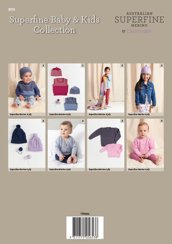 Cleckheaton Superfine Baby &amp; Kids Collection - Cleckheaton - Patterns - The Little Yarn Store