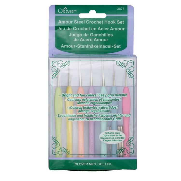 Clover Amour Steel Crochet Hook Sets - Clover - Hooks - The Little Yarn Store