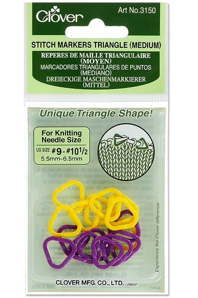Clover Triangle Stitch Markers - Clover - Medium - The Little Yarn Store