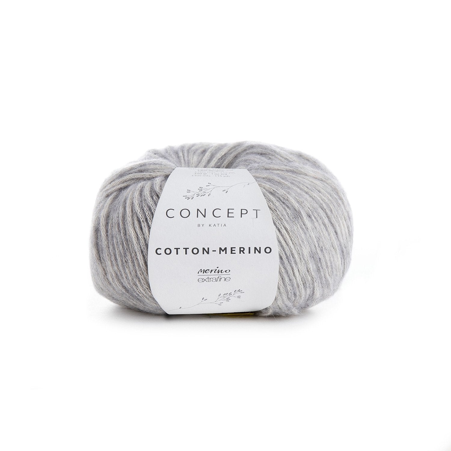 Concept by Katia Cotton-Merino - 106 Light Grey - 10 Ply - Concept by Katia - The Little Yarn Store