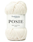Fiddlesticks Posie - 002 White - 4 Ply - Cotton - The Little Yarn Store