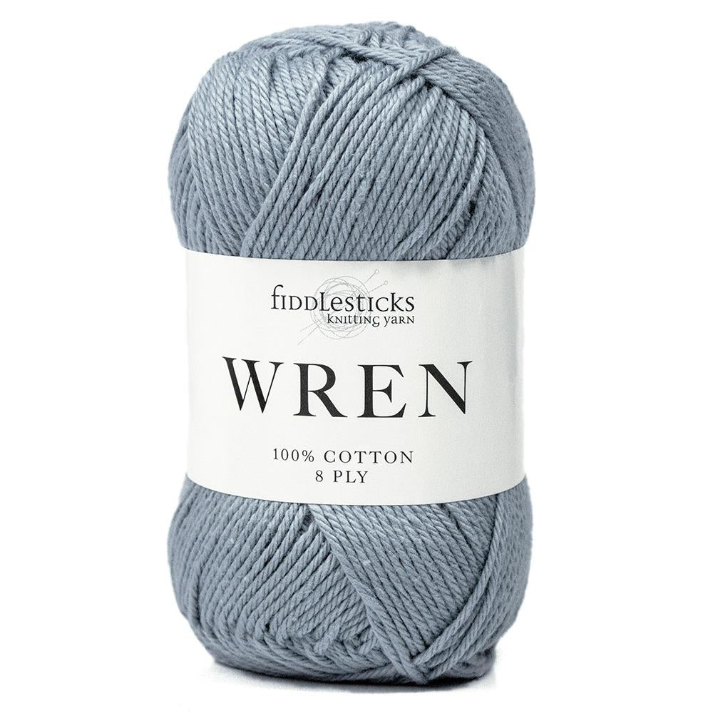 Fiddlesticks Wren - 025 Denim - 8 Ply - Cotton - The Little Yarn Store