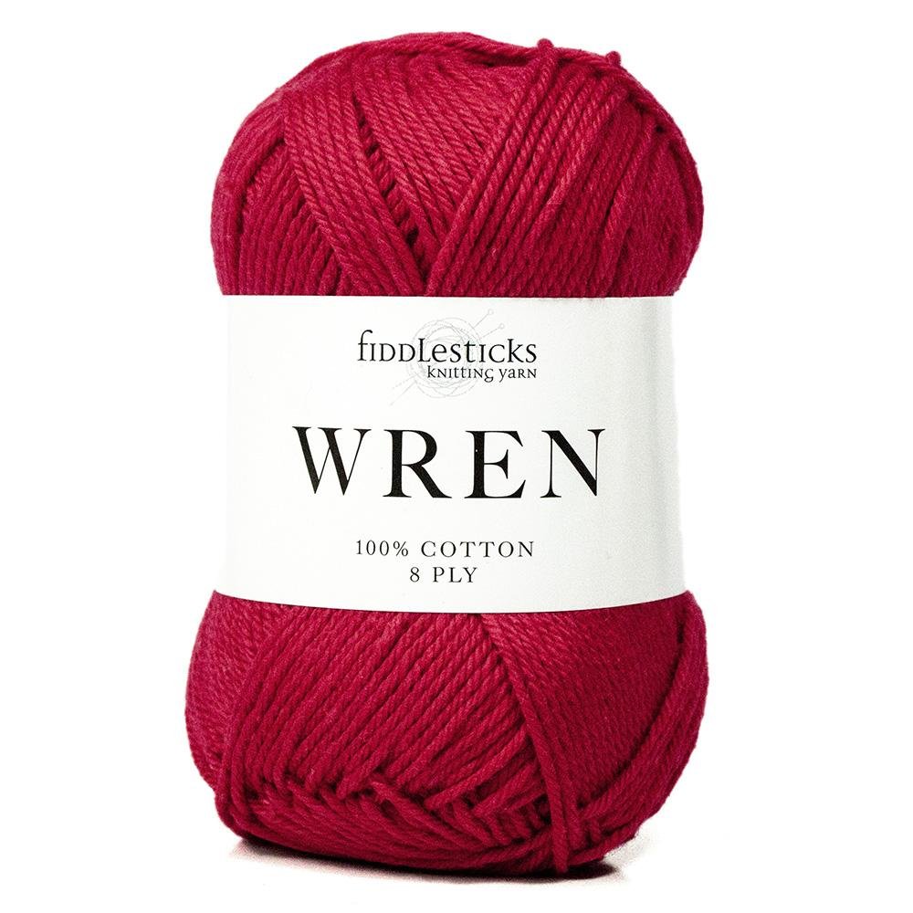 Fiddlesticks Wren - 018 Red - 8 Ply - Cotton - The Little Yarn Store