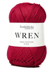 Fiddlesticks Wren - 018 Red - 8 Ply - Cotton - The Little Yarn Store