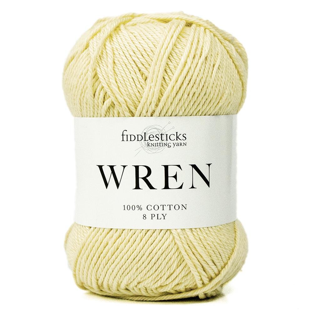 Fiddlesticks Wren - 004 Butter - 8 Ply - Cotton - The Little Yarn Store