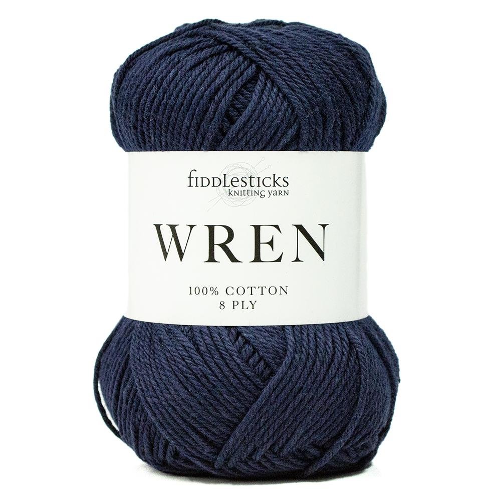 Fiddlesticks Wren - 027 Navy - 8 Ply - Cotton - The Little Yarn Store