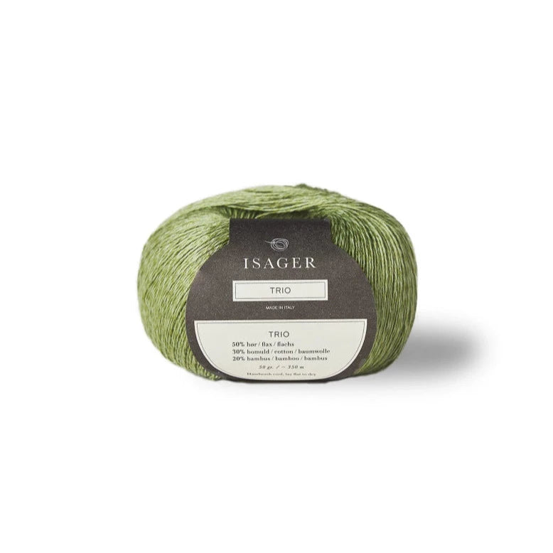 Isager Trio 1 - Green Tea - 2 Ply - Cotton - The Little Yarn Store