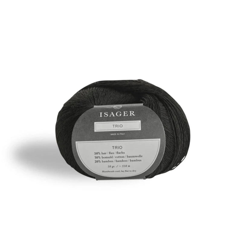Isager Trio 1 - Ink - 2 Ply - Cotton - The Little Yarn Store