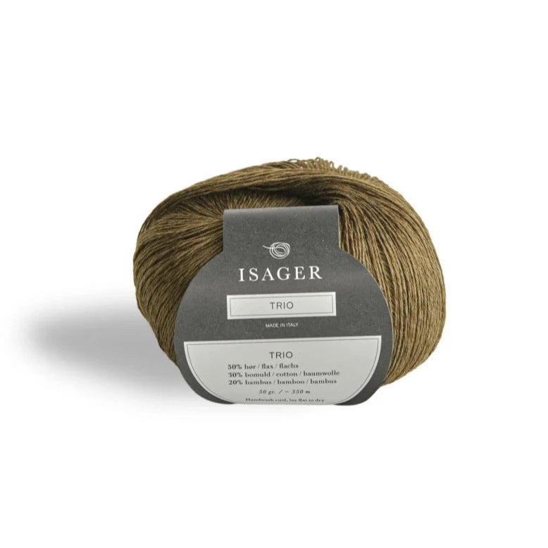 Isager Trio 1 - Khaki - 2 Ply - Cotton - The Little Yarn Store