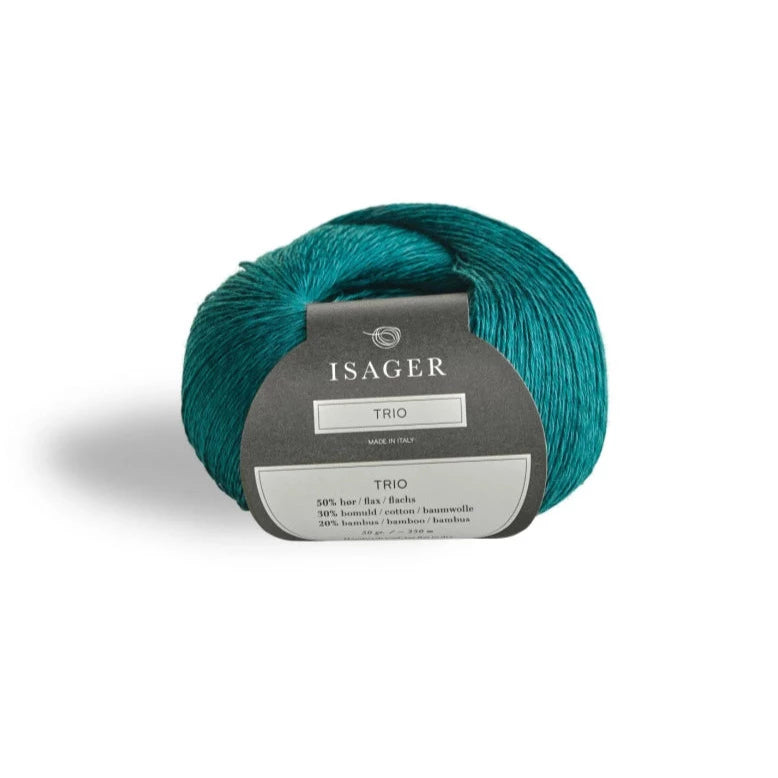 Isager Trio 1 - Petroleum - 2 Ply - Cotton - The Little Yarn Store