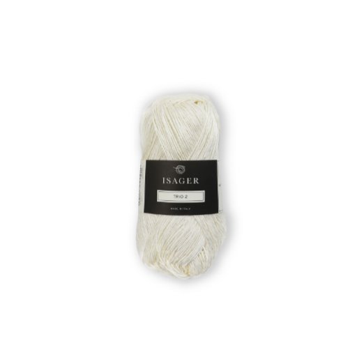 Isager Trio 2 - White - 5 Ply - Cotton - The Little Yarn Store