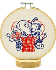 Knitting Octopus Complete Embroidery Kit - Hook, Line, & Tinker Embroidery Kits - The Little Yarn Store