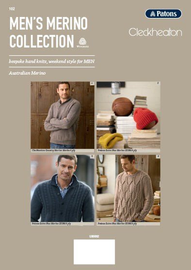 Patons Cleckheaton Men&#39;s Merino Collection - Cleckheaton - Patterns - The Little Yarn Store