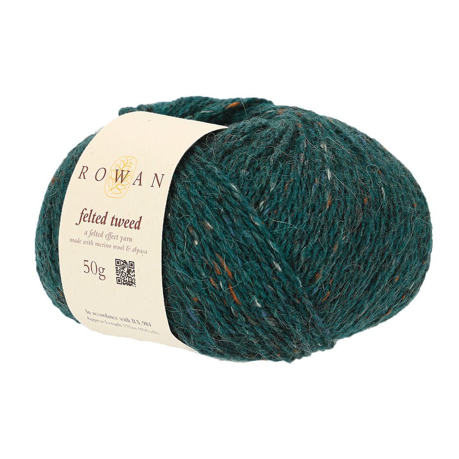 Rowan Felted Tweed - 207 Bottle Green - 8 Ply - Alpaca - The Little Yarn Store