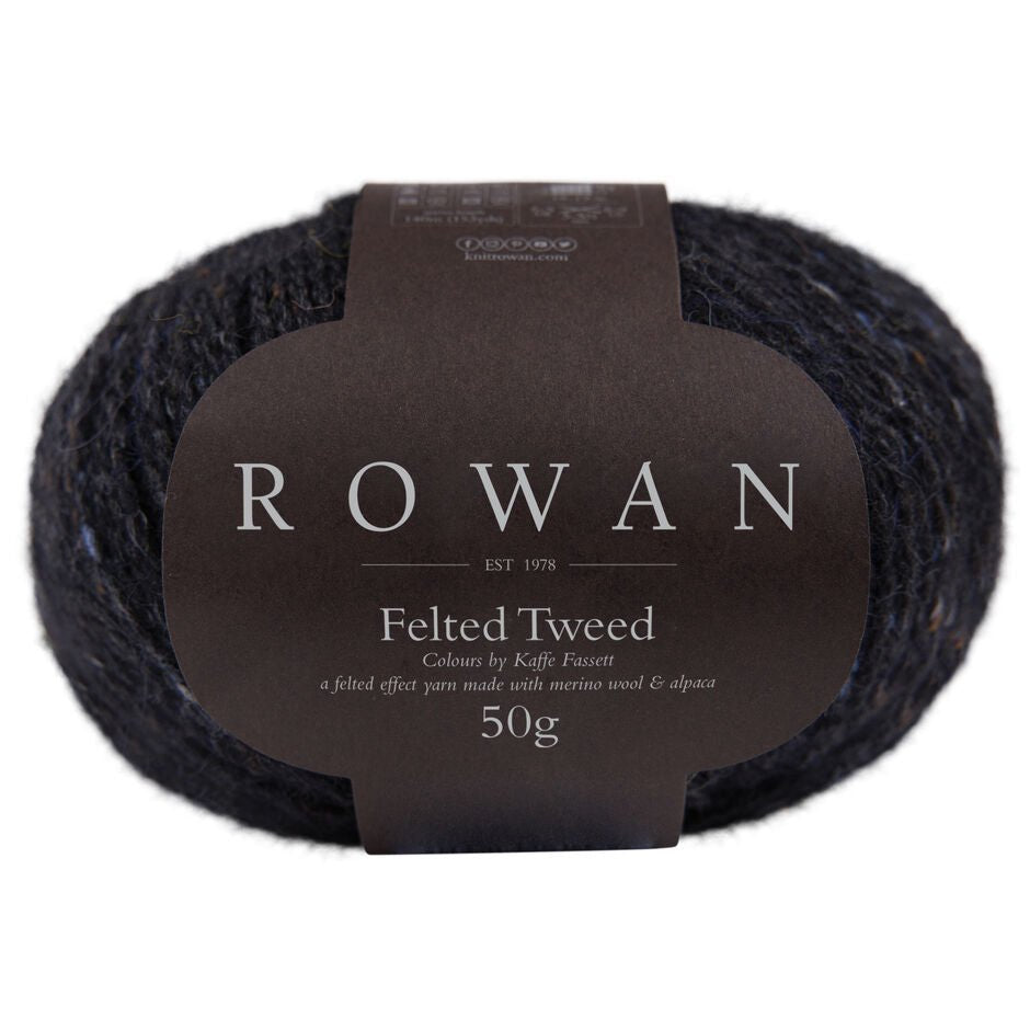 Rowan Felted Tweed - 211 Black - 8 Ply - Alpaca - The Little Yarn Store