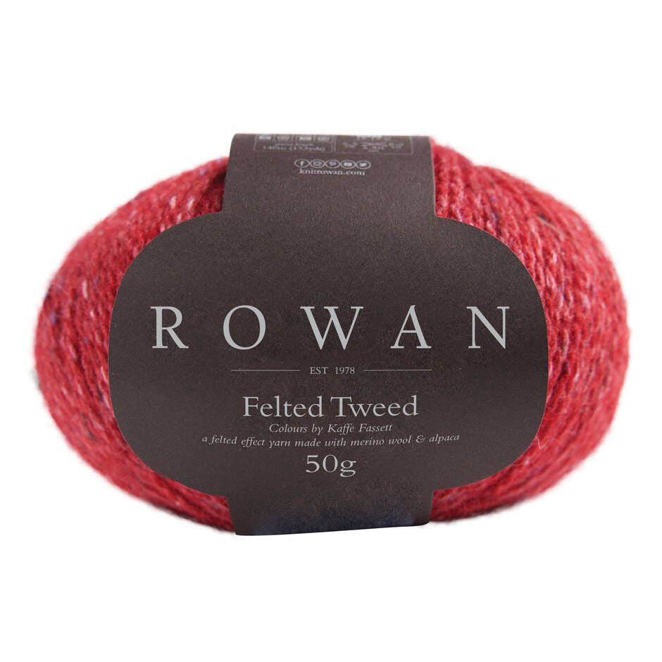 Rowan Felted Tweed - 222 Scarlet - 8 Ply - Alpaca - The Little Yarn Store