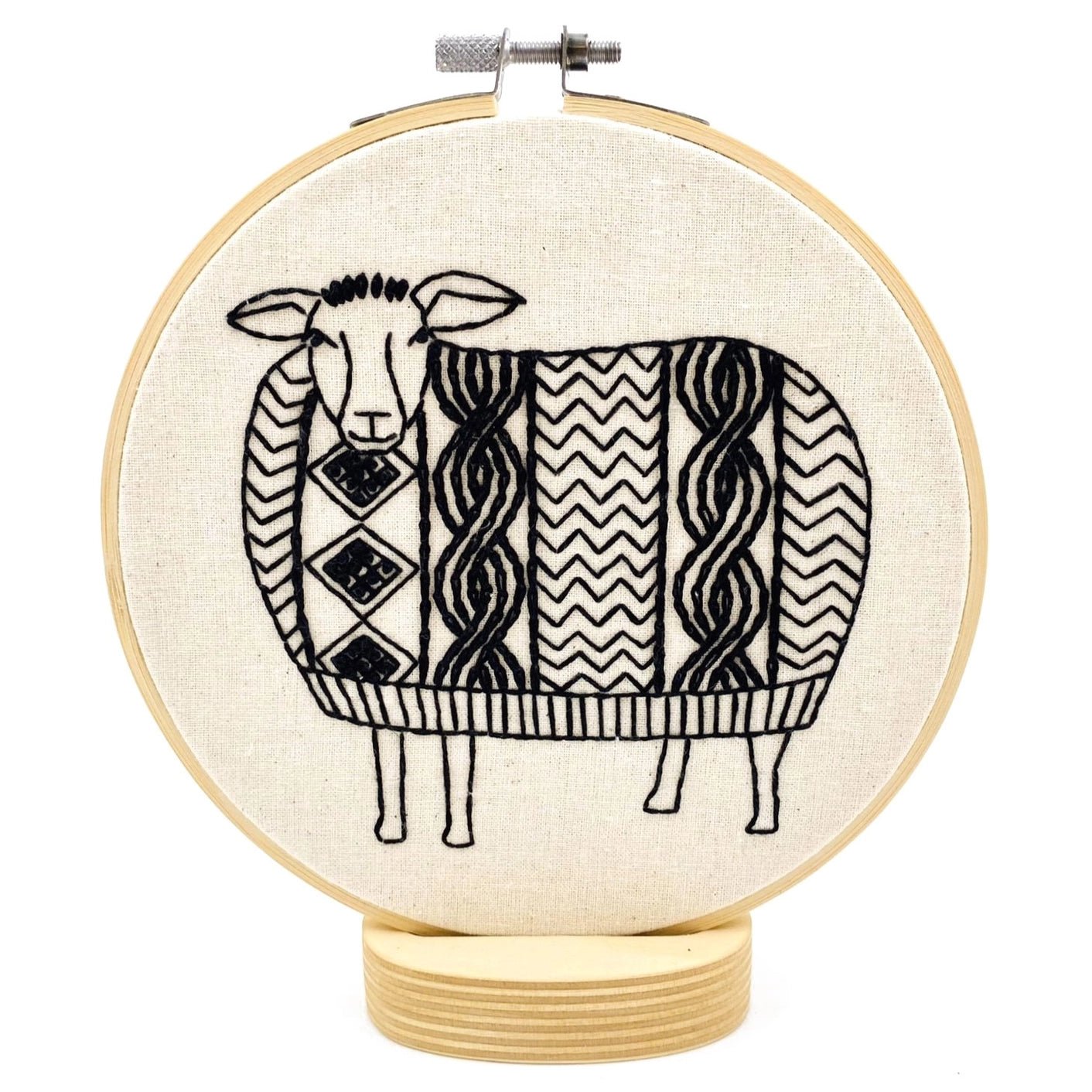 Sweater Weather Sheep Complete Embroidery Kit - Hook, Line, &amp; Tinker Embroidery Kits - The Little Yarn Store